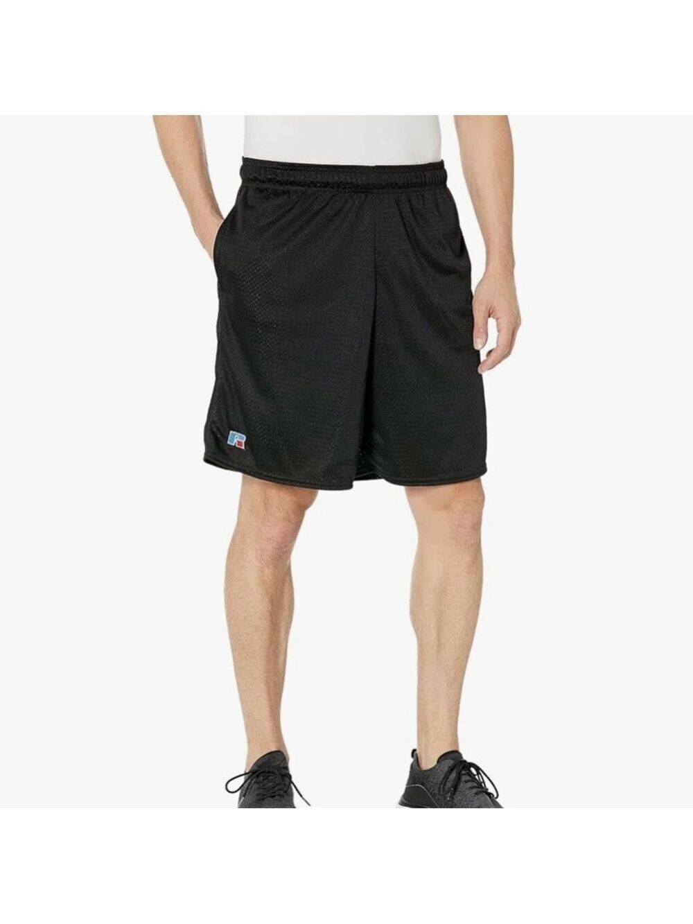 Russell Athletic Dri-Power Mesh Pocketed Black Shorts